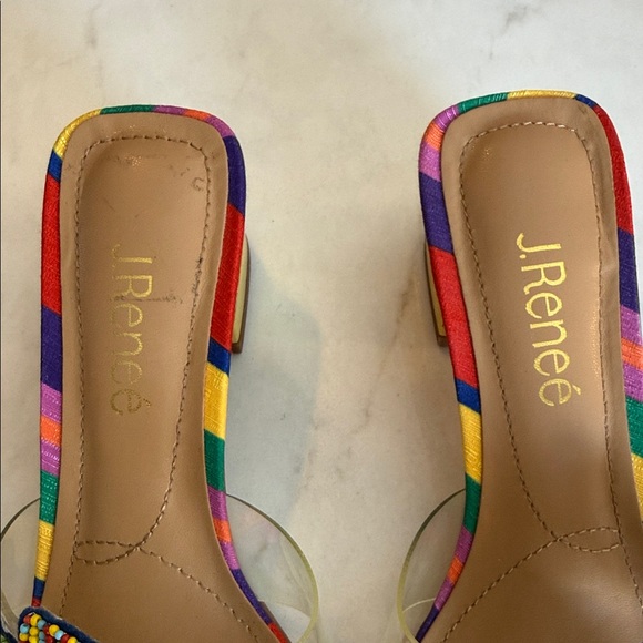 J.Renee Vibrant Multicolor Beaded Heels with Fish - Picture 4 of 9